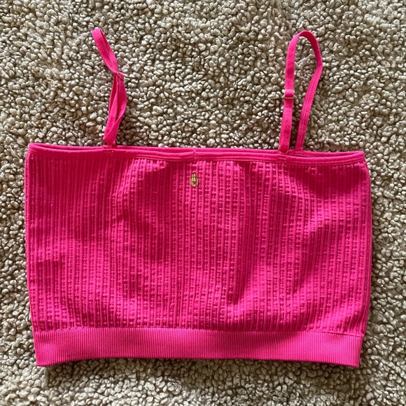 Spiritual Gangster Wide Rib Bandeau Cami in Raspberry M/L - Picture 10 of 17